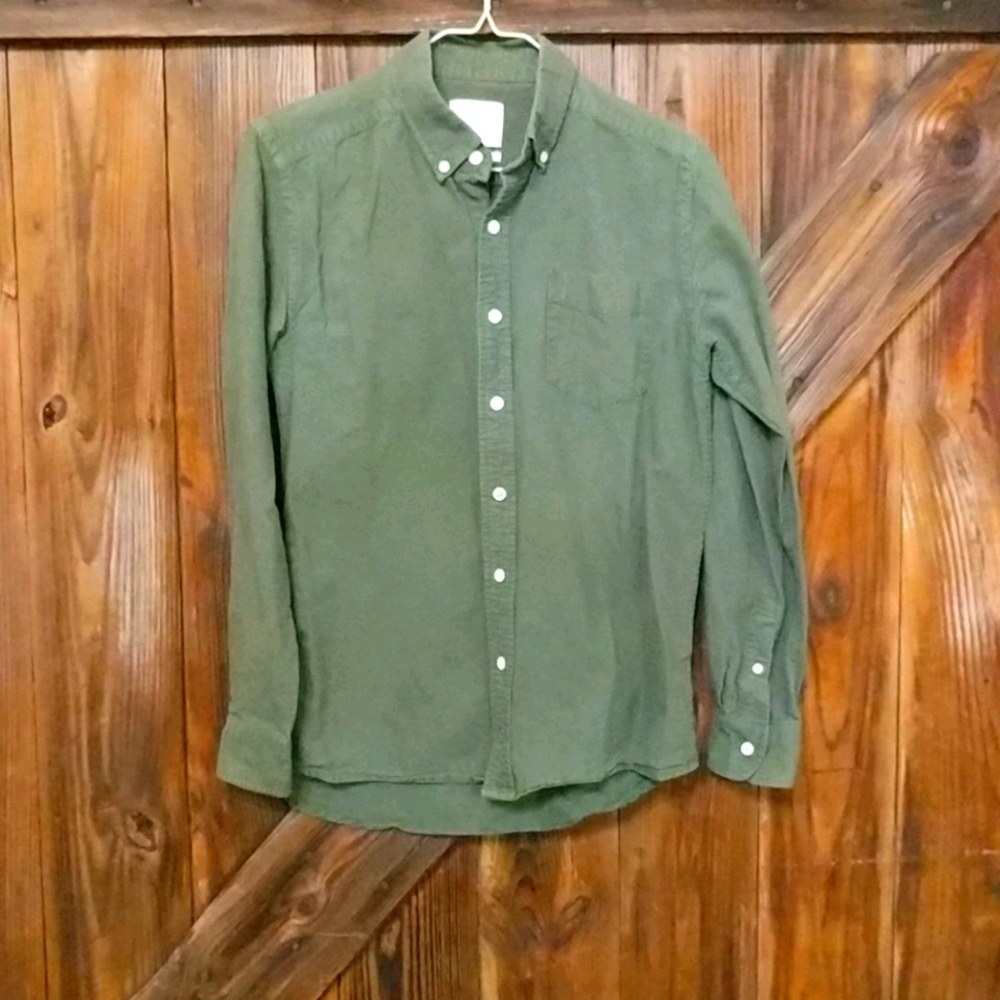 Saturdays Surf NYC Green Button Down Shirt